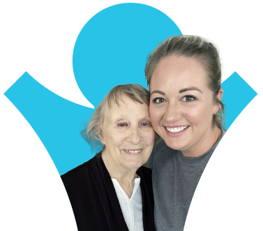 Andi Ott founder caring for her loving grandmother